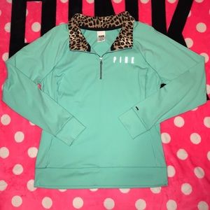 **SOLD** MINT GREEN CHEETAH ULTIMATE HALF ZIP
